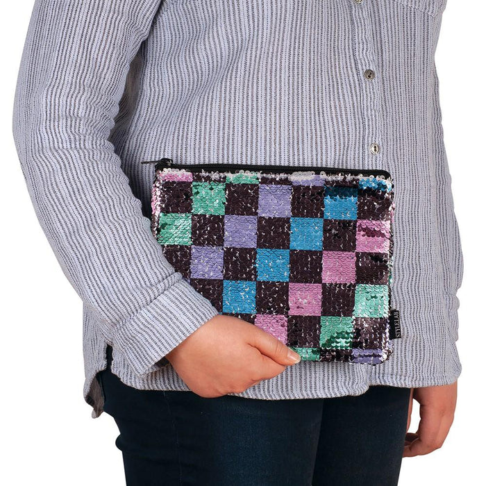 Fashion Angels Checkerboard Sequin Pouch