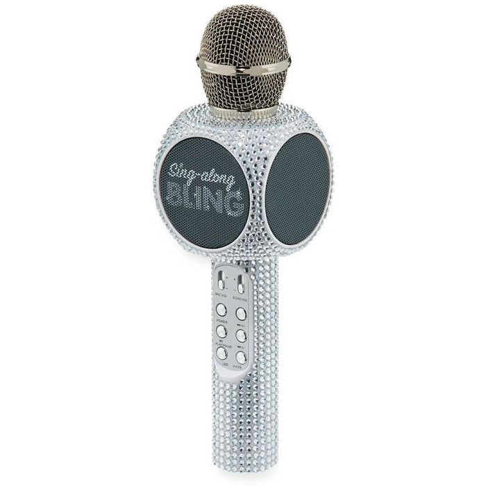 Wireless Express Sing-Along Bling Microphone | Silver