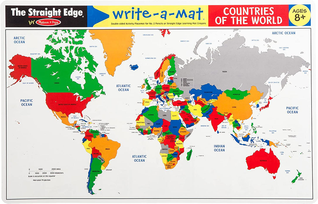 Melissa & Doug Learning Mat World Map