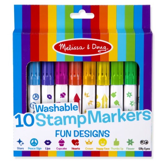 Melissa & Doug 10 Stamp Markers Fun Designs
