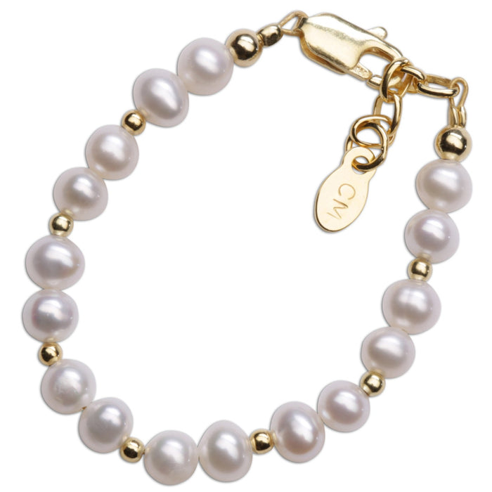 Cherished Moments Brynn Gold Plated over Sterling Silver Bracelet with Pearls