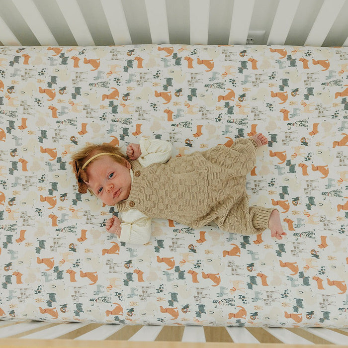 Copper Pearl Premium Knit Fitted Crib Sheet | Rufus