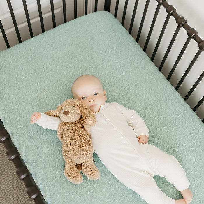 Copper Pearl Premium Knit Fitted Crib Sheet | Emerson