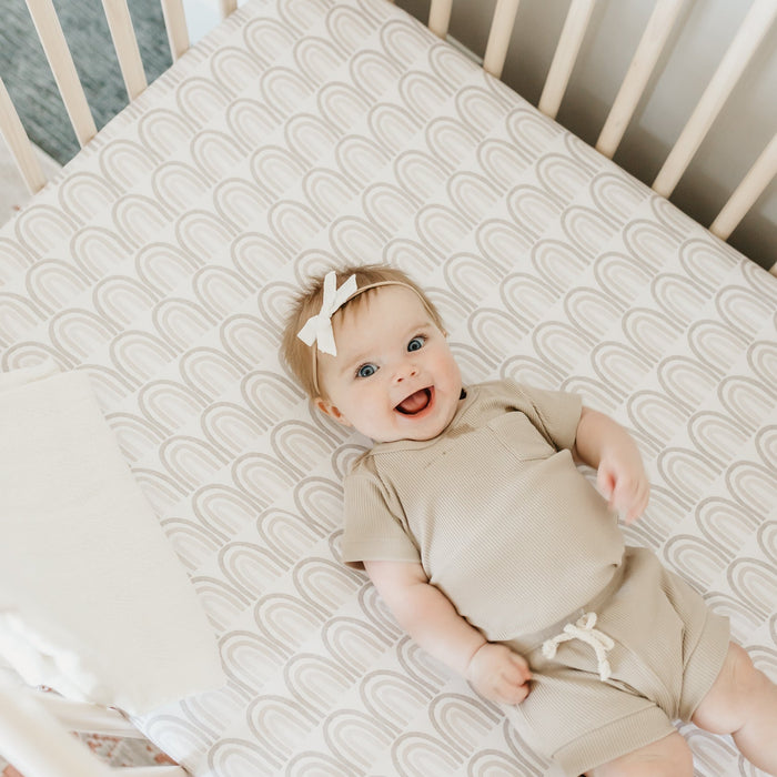 Copper Pearl Premium Knit Fitted Crib Sheet | Bliss