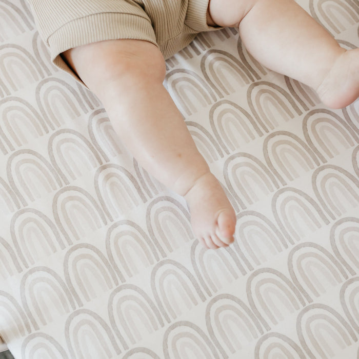 Copper Pearl Premium Knit Fitted Crib Sheet | Bliss