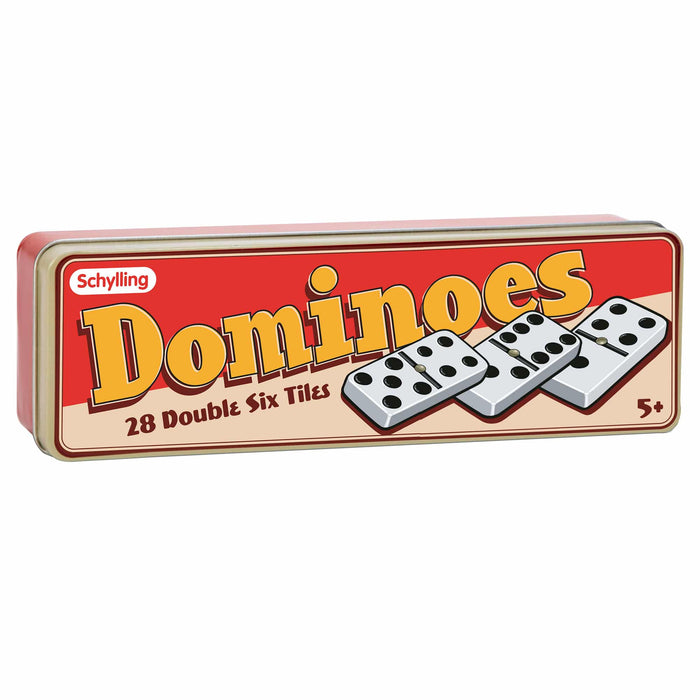 Schylling Double Six Dominoes Game in Tin