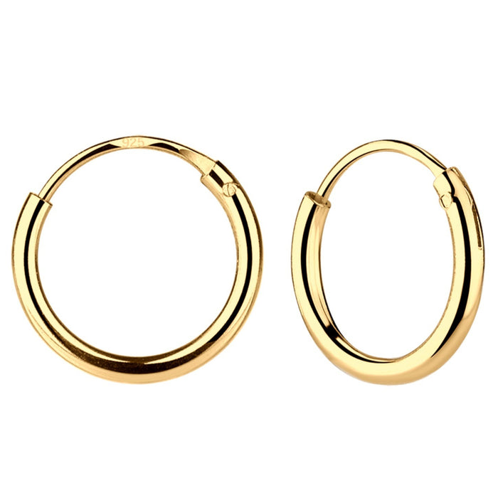 Cherished Moments Gold Plated Sterling Silver Hoop Earrings