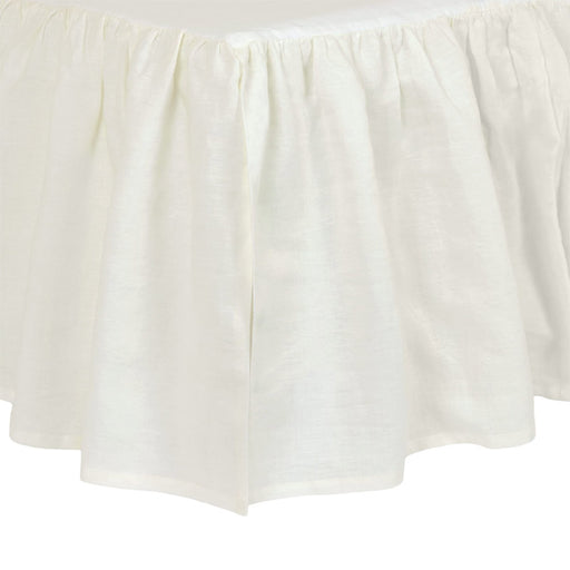 Ivory Washed Linen Crib Skirt