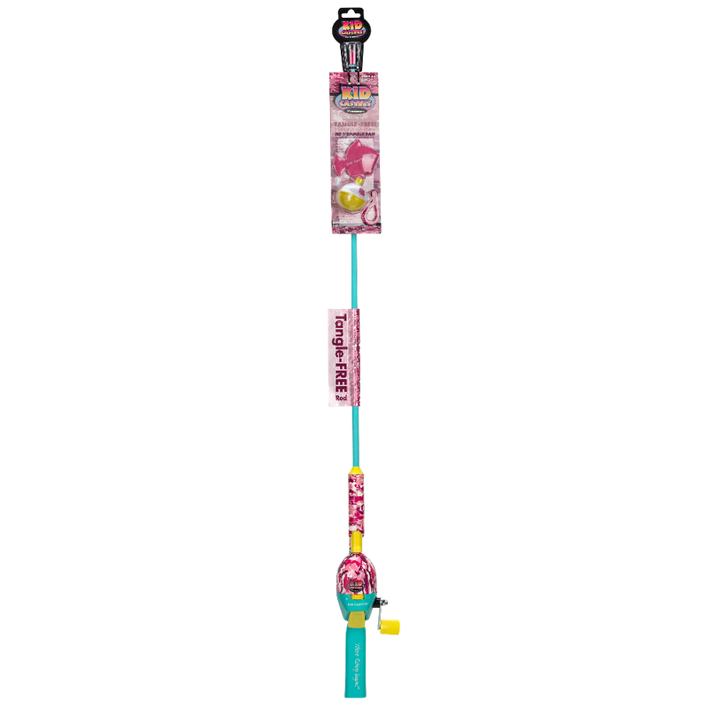 Kid Casters Tangle-Free Fishing Pole | Pink Camo