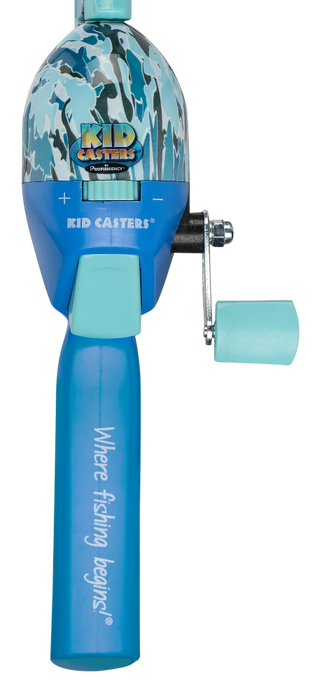 camo kids fishing pole Kid Casters Blue Tangle-Free Combo