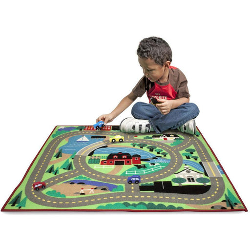 Melissa & Doug Round the Town Road Rug & Car Set