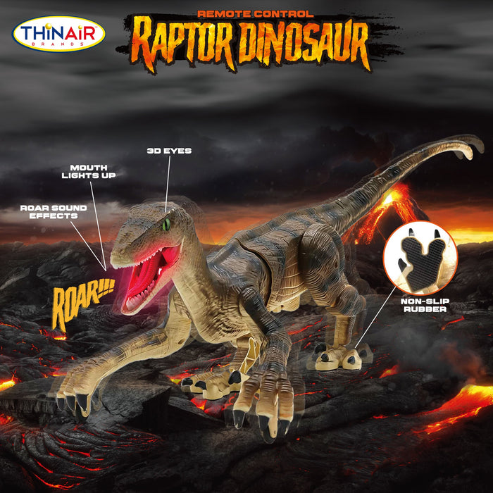 Thin Air Brands Remote Control Raptor Dinosaur