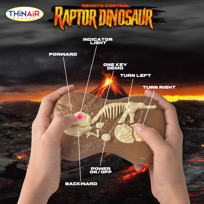 Thin Air Brands Remote Control Raptor Dinosaur