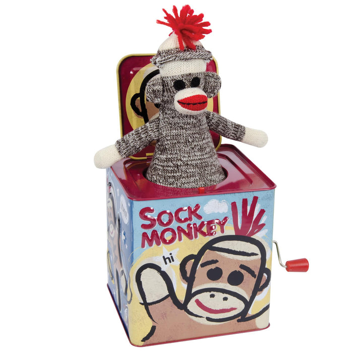 Schylling Sock Monkey Jack In The Box