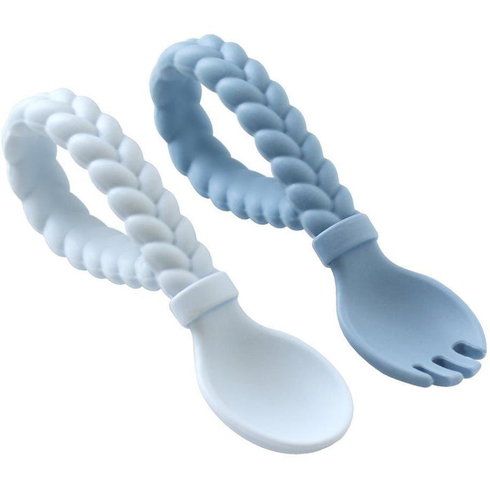 Itzy Ritzy Sweetie Spoons Silicone Baby Fork + Spoon Set