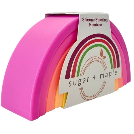 Sugar + Maple Silicone Stacking Rainbow | Neon
