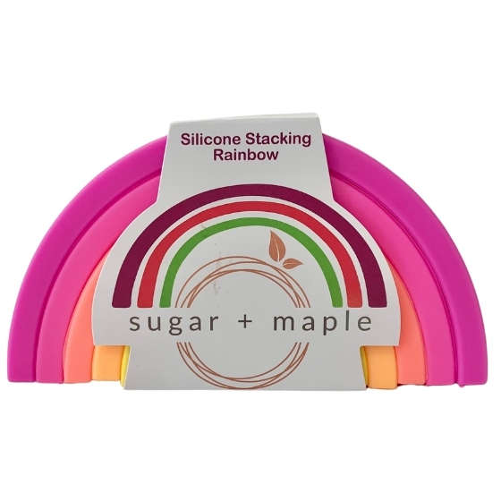 Sugar + Maple Silicone Stacking Rainbow | Neon