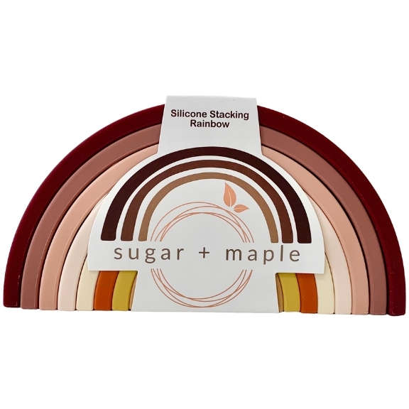 Sugar + Maple Silicone Stacking Rainbow | Neutral
