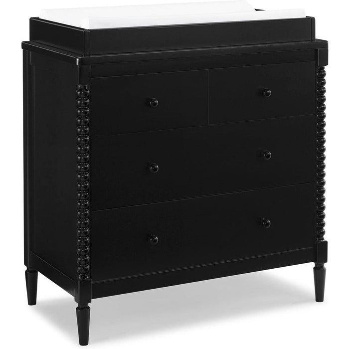 Delta Children Saint 4 Drawer Dresser with Changing Top, Black Delta Children Saint 4 Drawer Dresser with Changing Top, Black