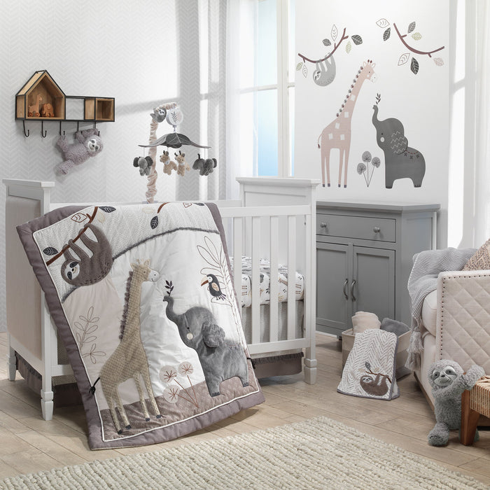 Lambs & Ivy Baby Jungle Cotton Fitted Crib Sheet