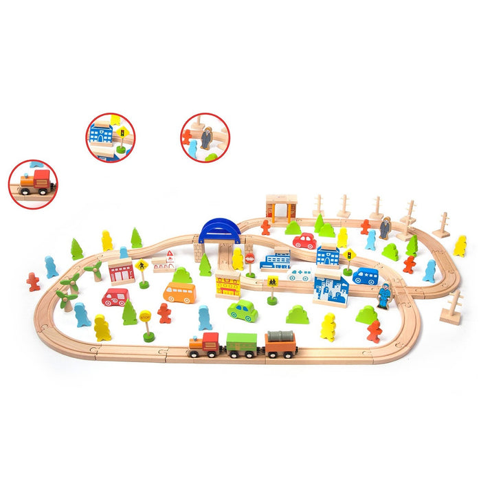 Classic World Toys Train Set 110 Pieces