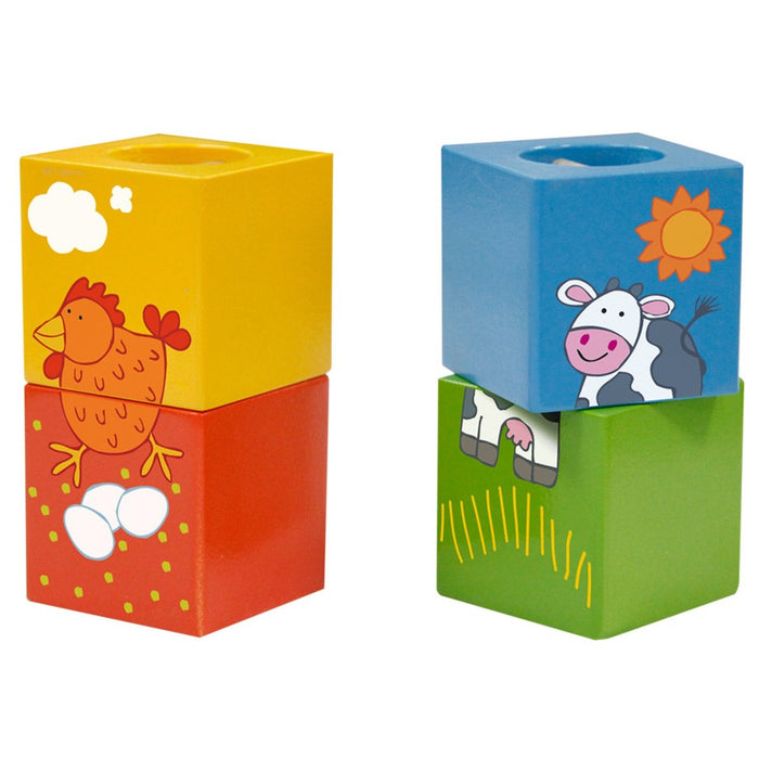 Classic World Toys Discovery Cubes with Animal Puzzle