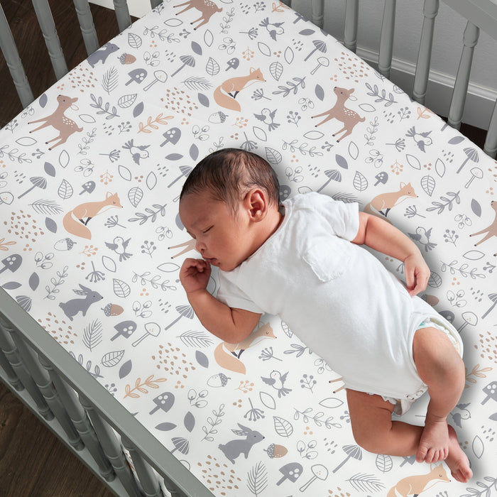 Lambs & Ivy Deer Park Fitted Crib Sheet