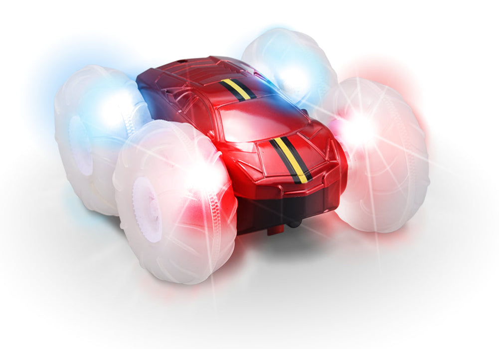 Mindscope Turbo Twister Flip Racer Bright LED Light Up Stunt RC Remote Control Red Vehicle