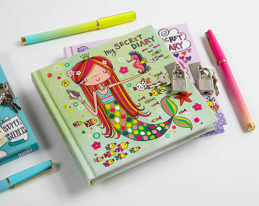 Jewelkeeper Princess Mermaid Secret Diary with Lock & Key