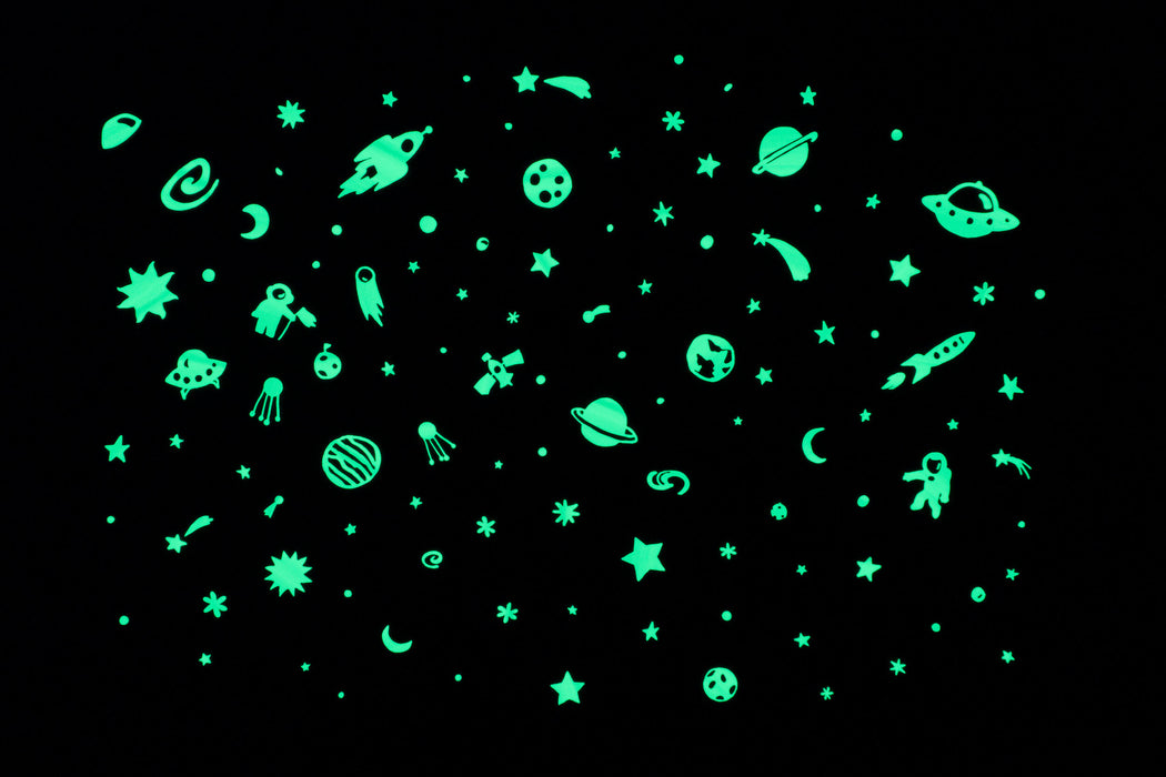 Gloplay Glow in the Dark Wall Stickers - Space Adventure Series