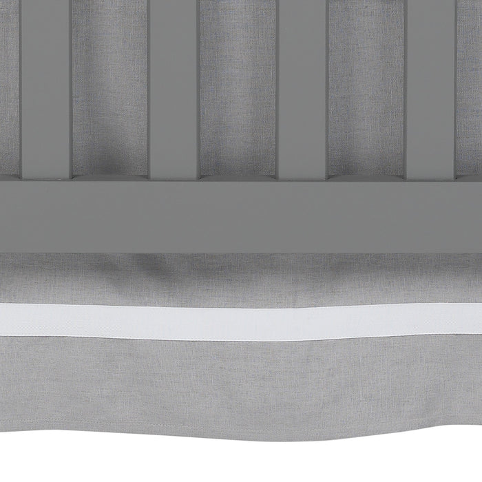 Lambs & Ivy Signature Gray Linen Crib Skirt