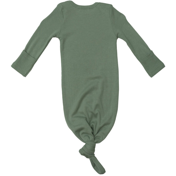 Angel Dear Green Rib Hedge Knotted Gown 0-3M