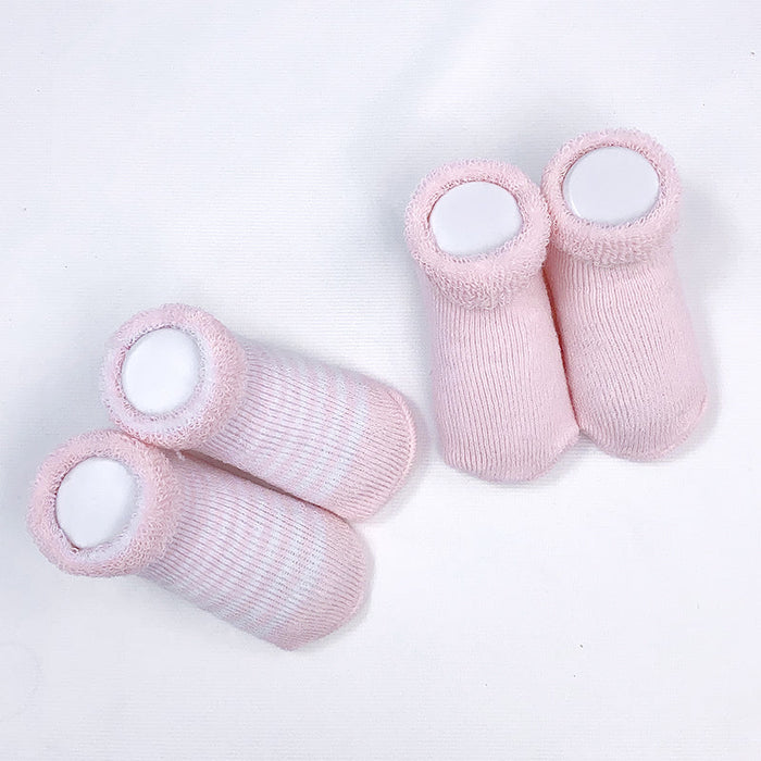 Kushies Newborn Socks 2-Pack | Pink