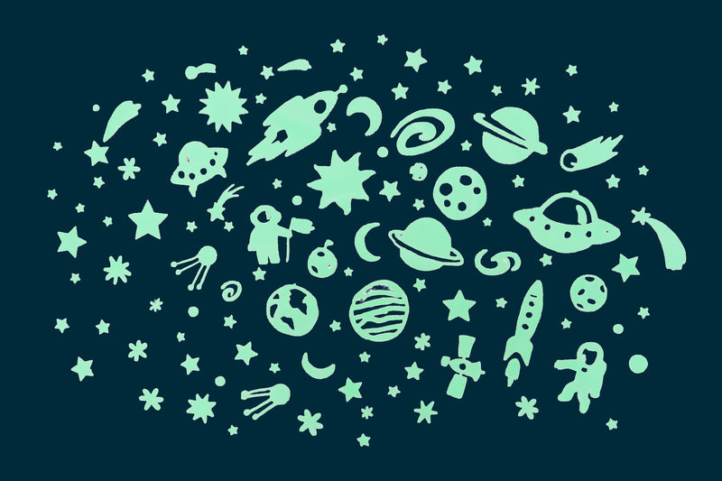 Gloplay Glow in the Dark Wall Stickers - Space Adventure Series